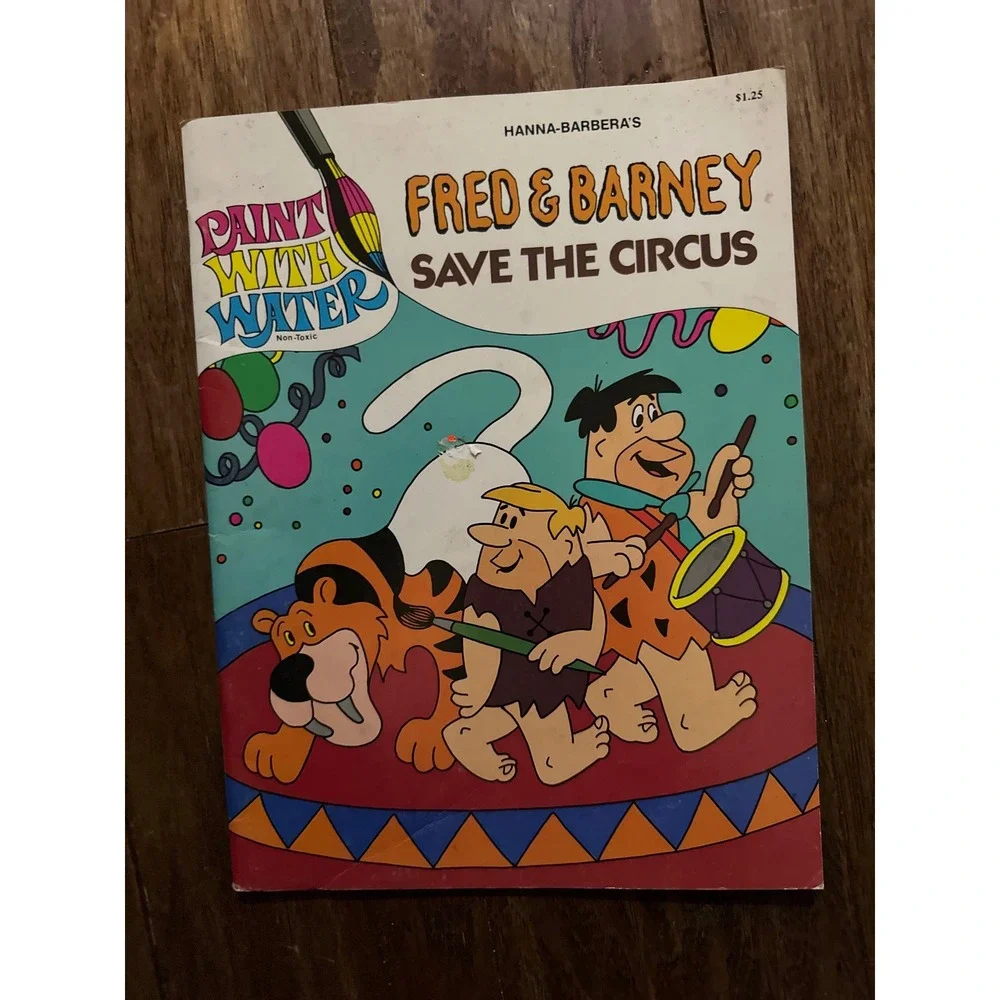 Hanna Barbera Fred Barney Save The Circus‎ Paint With Water Book Non Toxic
